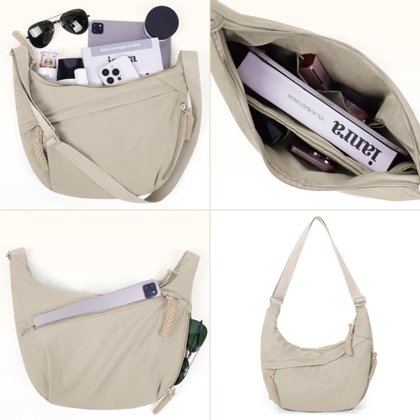 🔥Last Day Discount 49% Off 🔥👜Women's Fashion Plain Color Nylon Crossbody Hobo Bag