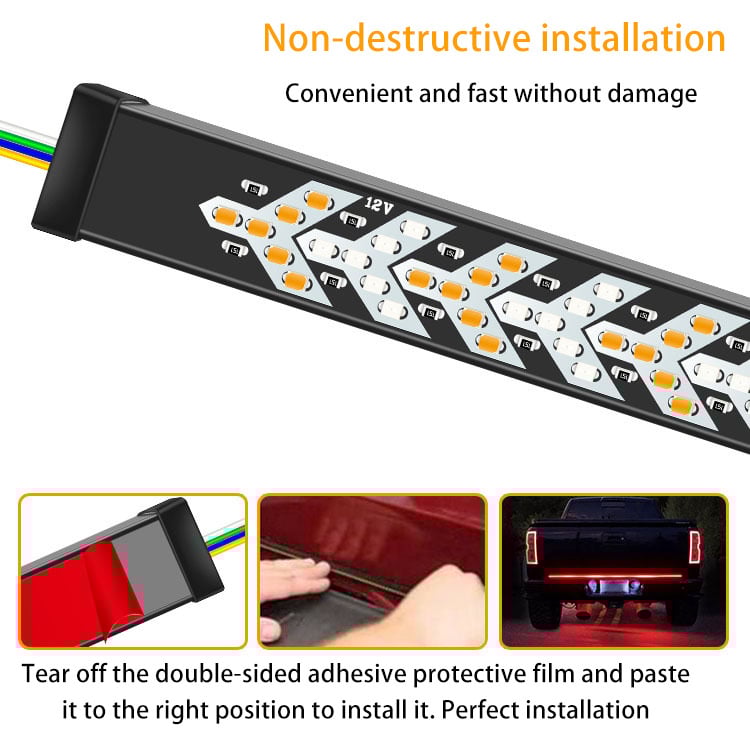 🎉LAST DAY 50% OFF🔥Fall Warning Signal Driving Light Strip, 48-Inch Car LED Light Strip, LED Lights for Car, Decorative Lights for Car🚗
