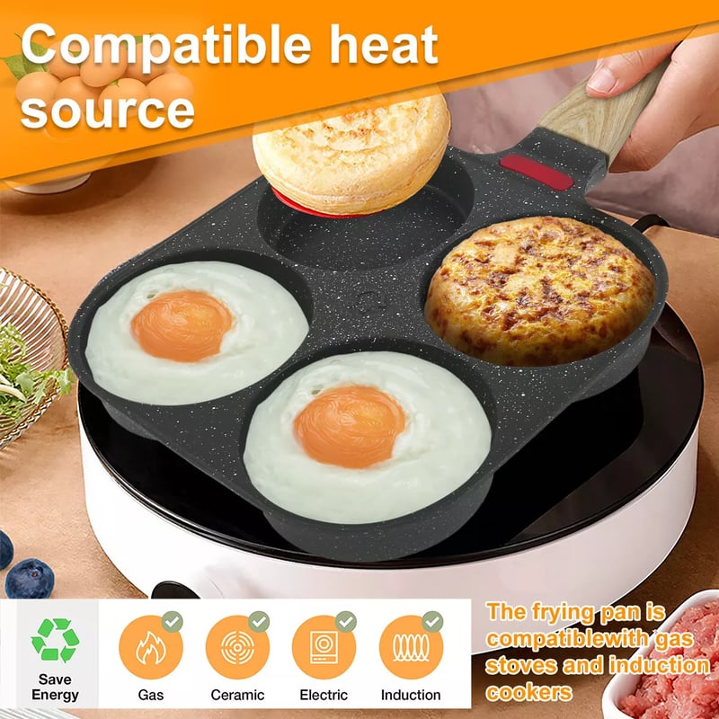 🔥🔥🍳4 Egg Frying Pan