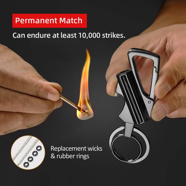 ⏳ Limited time 50% off! 💥Permanent Match Infinity Lighter with Multitool Keychain Bottle Opener