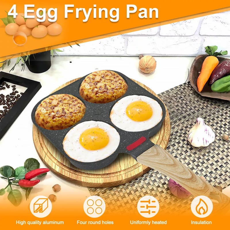 🔥🔥🍳4 Egg Frying Pan