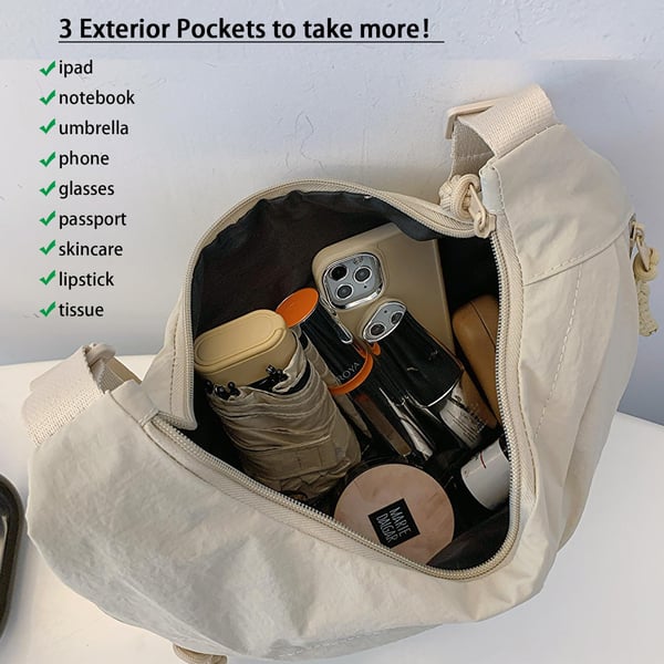 🔥Last Day Discount 49% Off 🔥👜Women's Fashion Plain Color Nylon Crossbody Hobo Bag