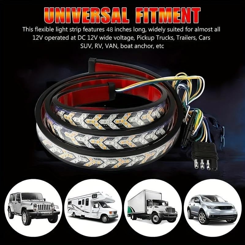 🎉LAST DAY 50% OFF🔥Fall Warning Signal Driving Light Strip, 48-Inch Car LED Light Strip, LED Lights for Car, Decorative Lights for Car🚗