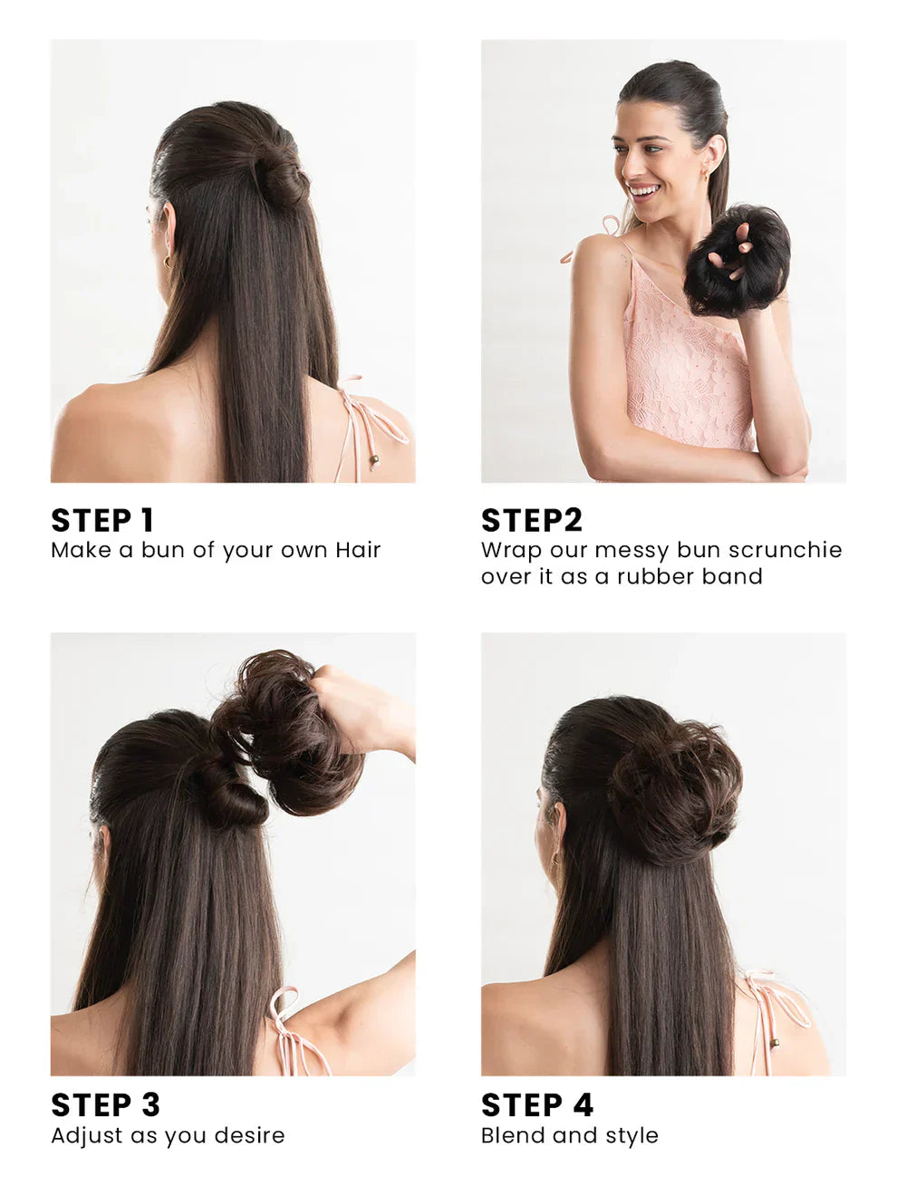 🔥Clearance Sale 49% OFF🔥PREMIUM MESSY BUN HAIR SCRUNCHIES - IMPORTED