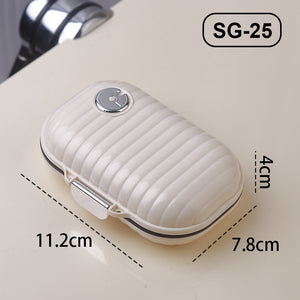 7 compartments portable pill case
