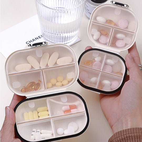 7 compartments portable pill case