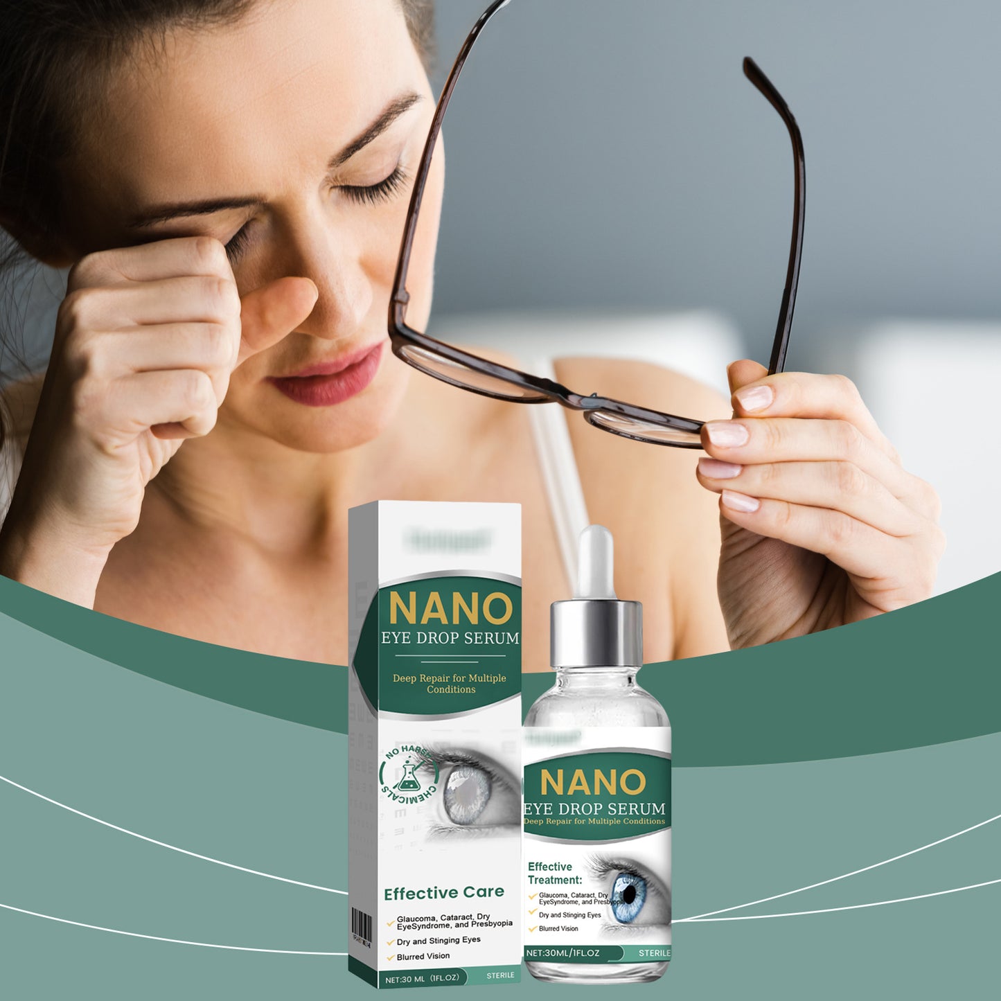 Nano Eye Drops Serum đŠââď¸Suitable for presbyopia, dry eye syndrome, glaucoma, and cataracts đŚ