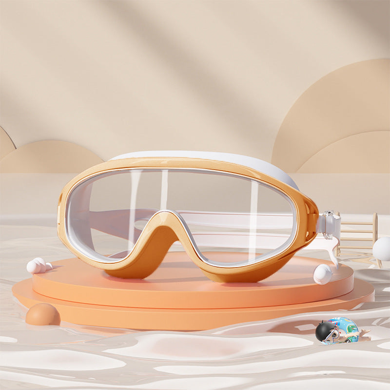 🏊♂️ ✨HD children's large frame waterproof and anti-fog swimming goggles