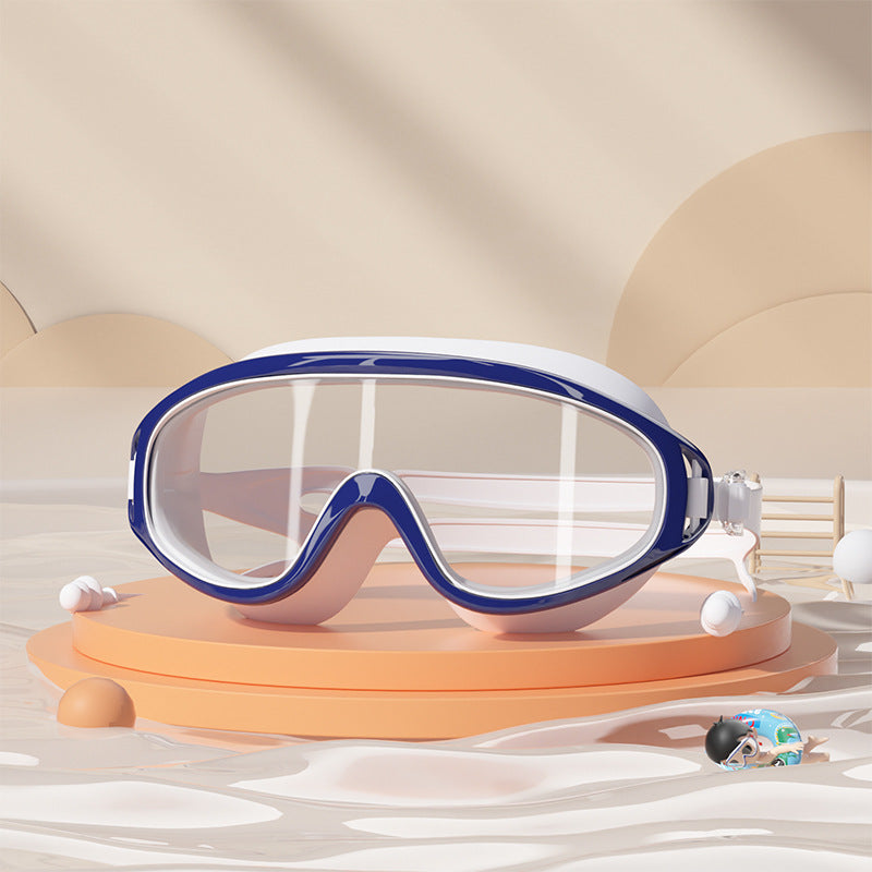 🏊♂️ ✨HD children's large frame waterproof and anti-fog swimming goggles