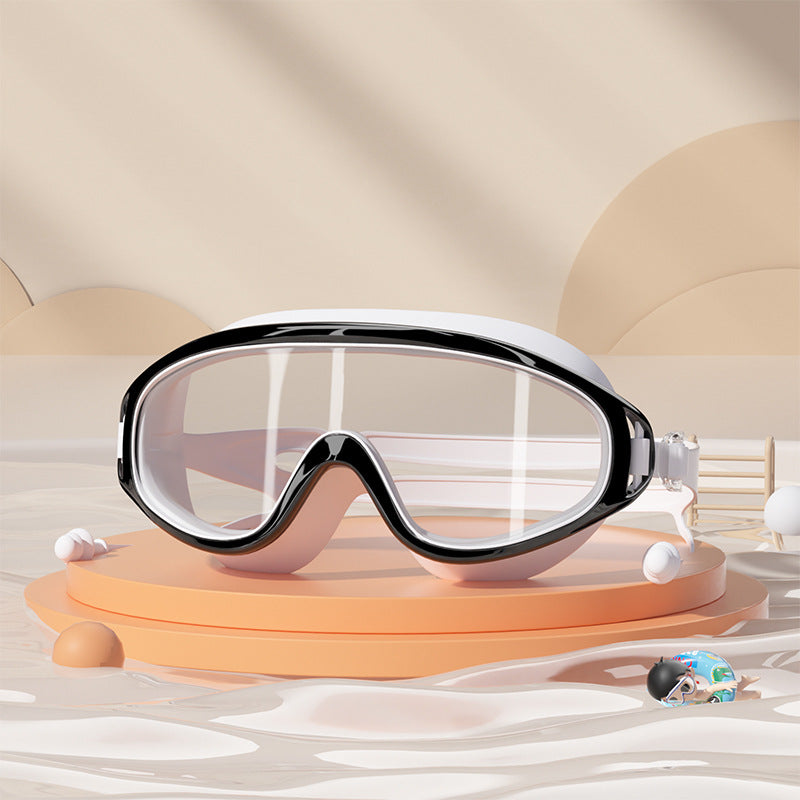 🏊♂️ ✨HD children's large frame waterproof and anti-fog swimming goggles