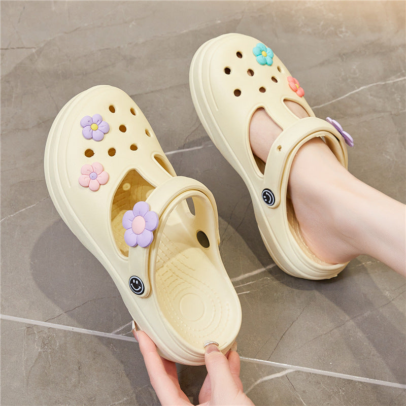 Last Day Sale 49% OFF🔥Summer non-slip wear-resistant thick-soled hole shoes