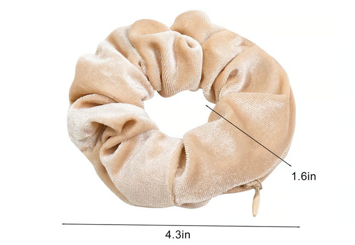 🪮Velvet Hair Ties with Zipper - Set of 3 Pieces