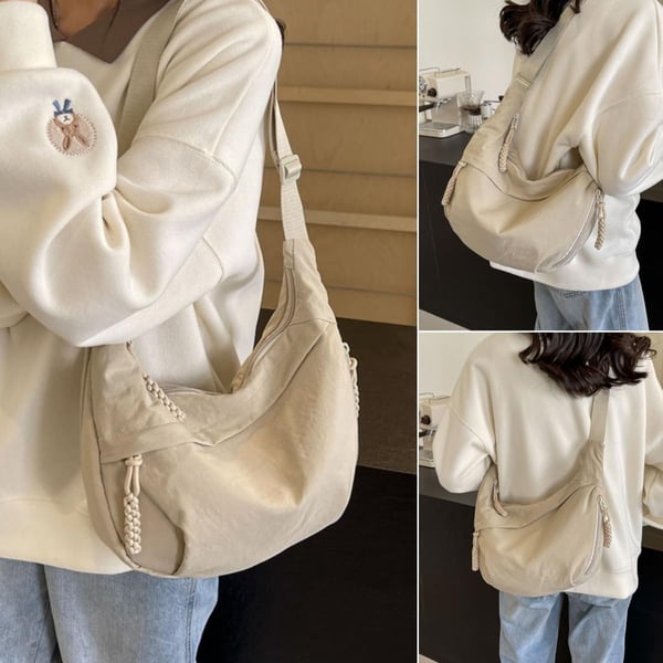 🔥Last Day Discount 49% Off 🔥👜Women's Fashion Plain Color Nylon Crossbody Hobo Bag