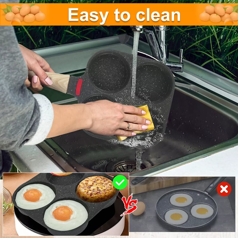 🔥🔥🍳4 Egg Frying Pan