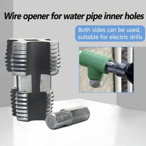đ„Last Day - 49% OFFđ„ Electric Drill Compatible PVC Pipe Threader Kit with Various Die Sizes