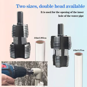 đ„Last Day - 49% OFFđ„ Electric Drill Compatible PVC Pipe Threader Kit with Various Die Sizes