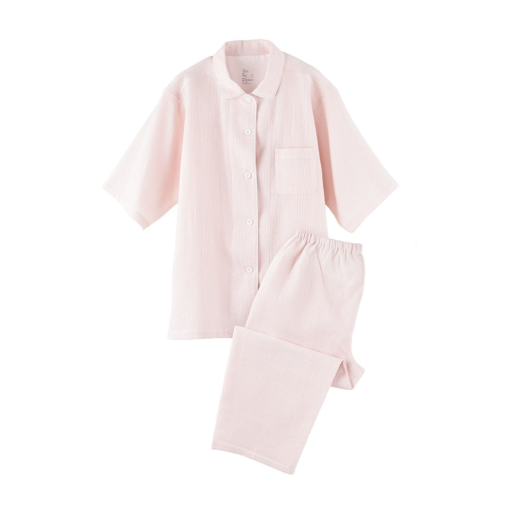 Last Day Sale 49% OFF🔥Men's and Women's 100% Cotton Short-sleeved Shorts Home Wear set