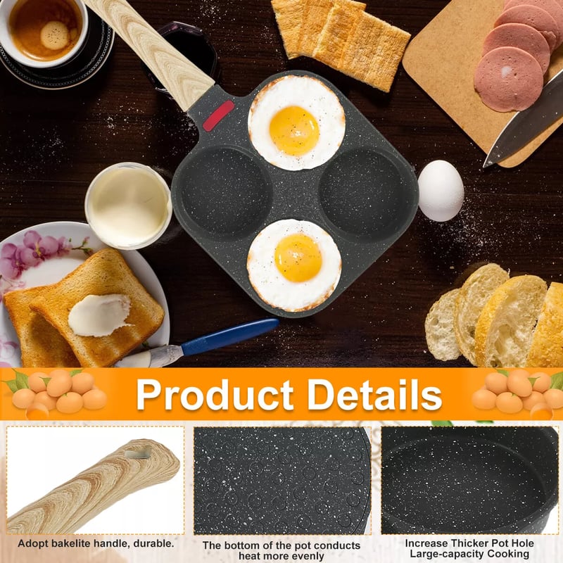 🔥🔥🍳4 Egg Frying Pan