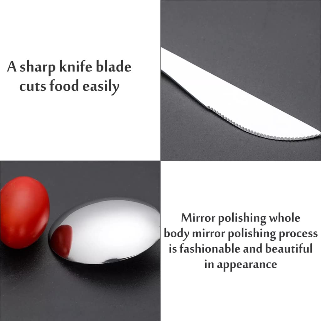 🍴Stainless Steel Steak Knife, Fork And Spoon Cutlery Set🍽️