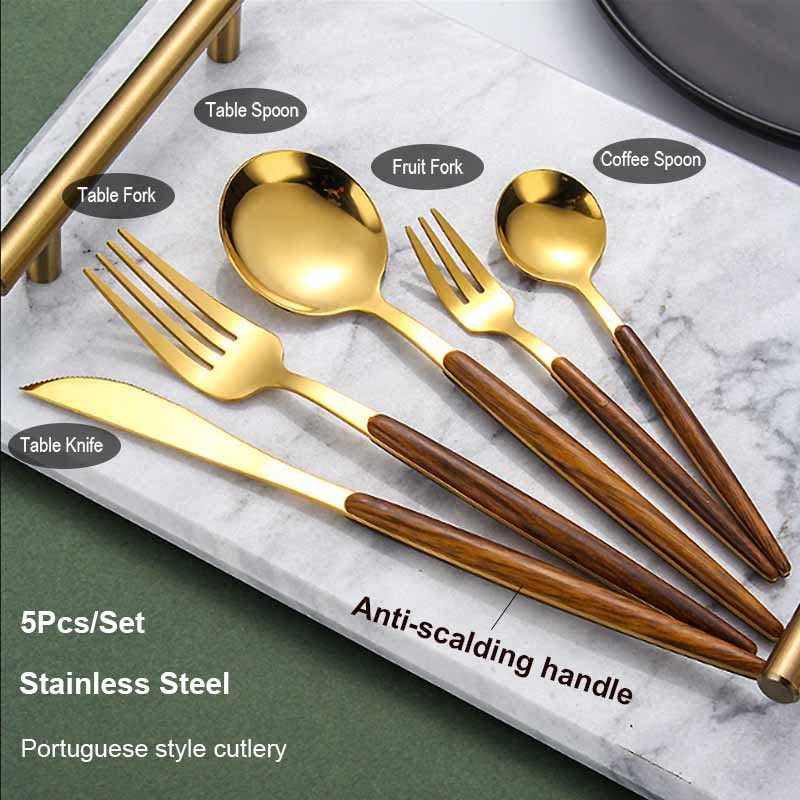 🍴Stainless Steel Steak Knife, Fork And Spoon Cutlery Set🍽️
