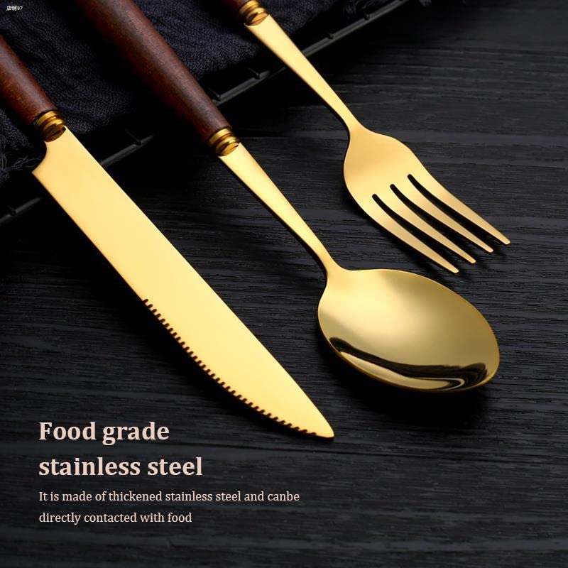 🍴Stainless Steel Steak Knife, Fork And Spoon Cutlery Set🍽️