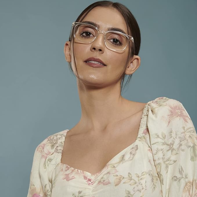 👓Zero Power Blue Cut Computer Glasses Anti Glare, Lightweight & Blocks Harmful Rays