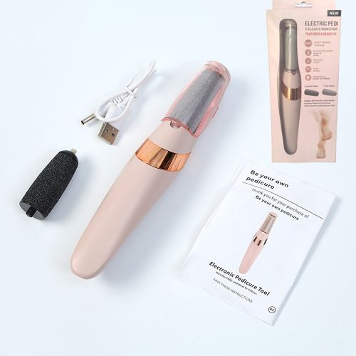 ✨ Electric Foot File | Dead Skin Remover Tool 🌟 USB Rechargeable, 2 Interchangeable Heads | Must-Have Foot Care 💅👣