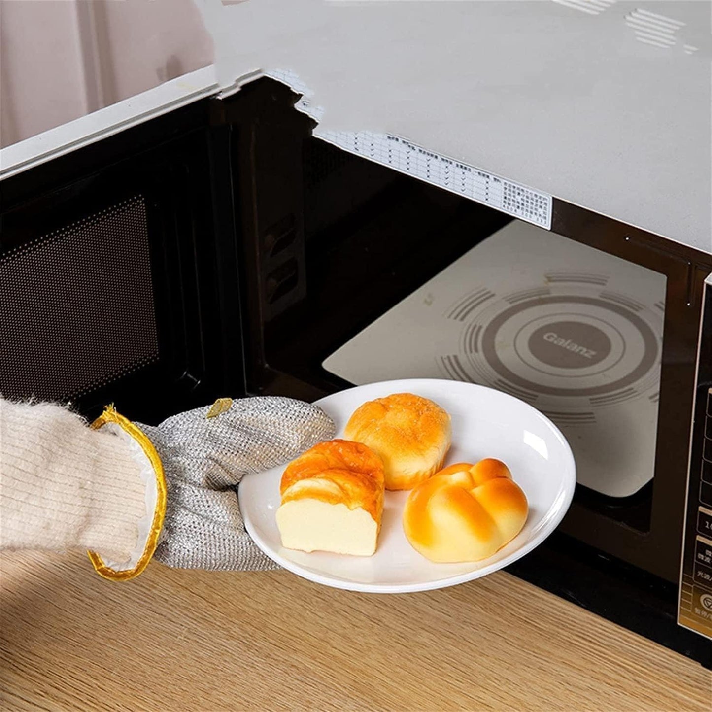 Non Scratch Wire Dishwashing Hand Gloves – Stainless Steel Scrubber Glove for Washing Dishes & Utensils, Machine Washable, Reusable Kitchen Glove Non-Scratch, Multipurpose Cleaning Gloves (2pair)