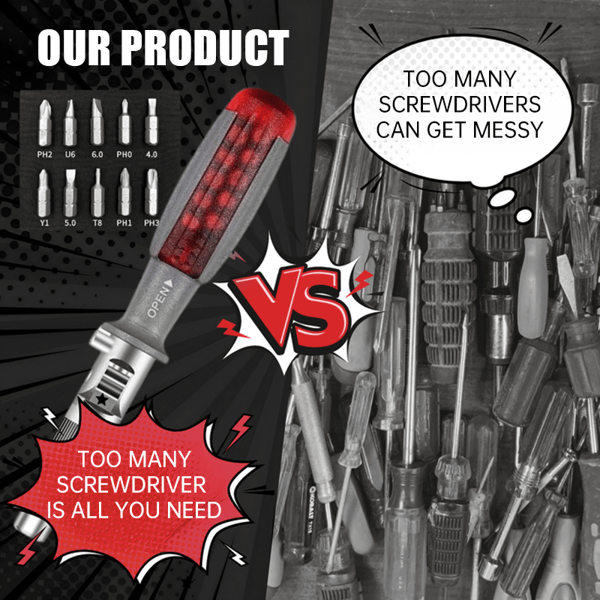 🔥 11-in-1 Ratchet Screwdriver Set 🔧