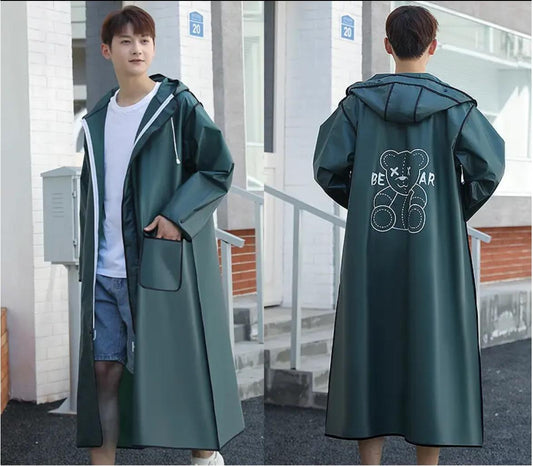 ✨ Reusable Raincoat with Hood (Removable) for Riding and Walking