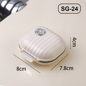 7 compartments portable pill case