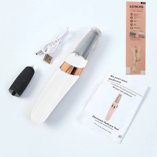 ✨ Electric Foot File | Dead Skin Remover Tool 🌟 USB Rechargeable, 2 Interchangeable Heads | Must-Have Foot Care 💅👣
